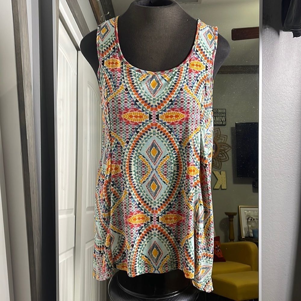 Cable & Gauge multicolored flowing tank Size: Large